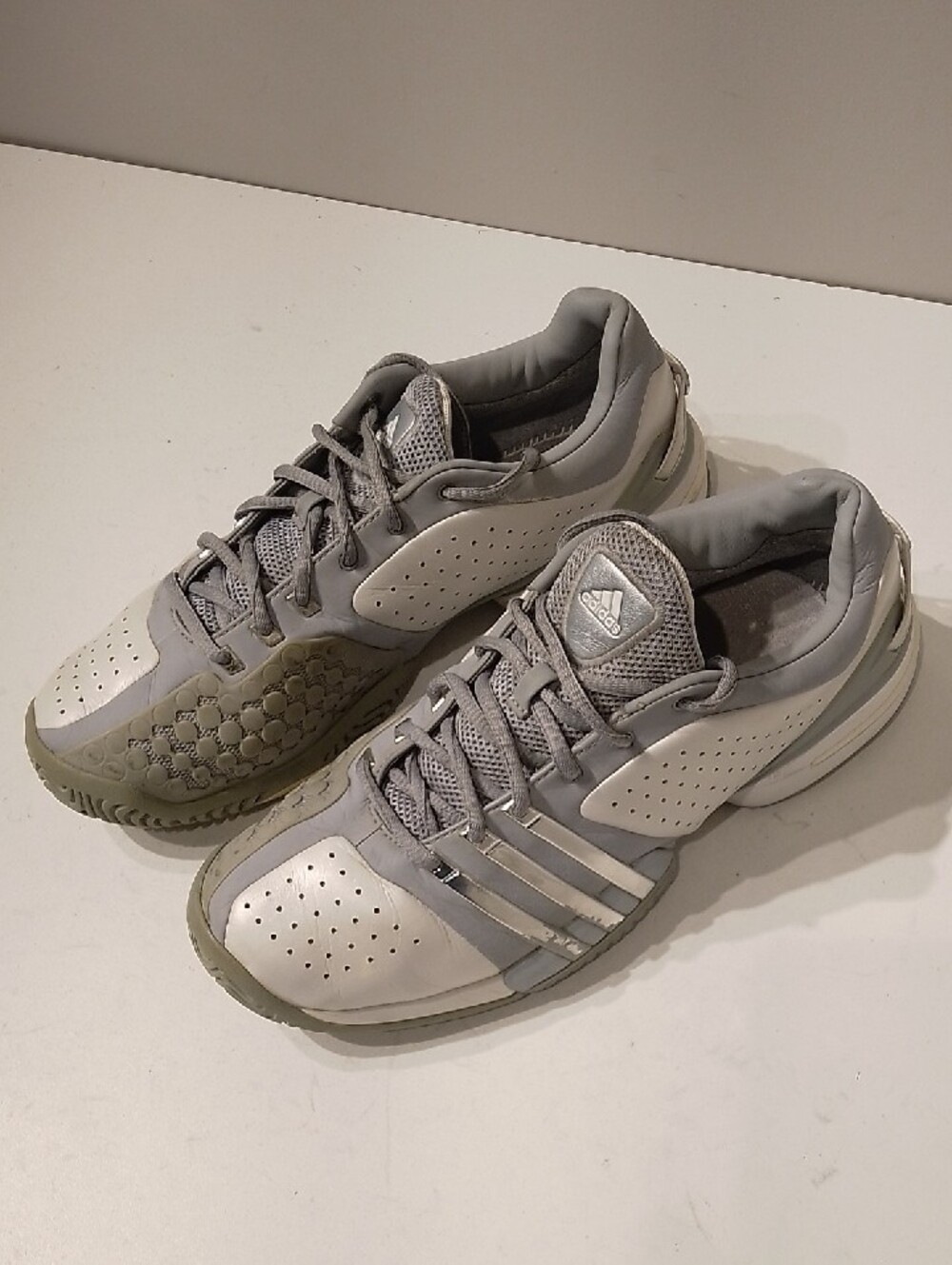 adidas Light Gray and White Men's Training Sneakers - Picture 3 of 7